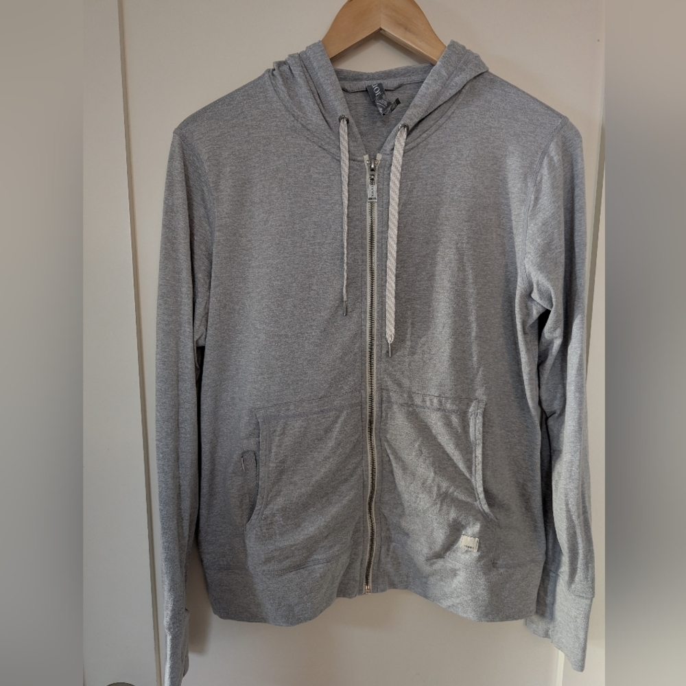 Vuori Halo Performance Zip Hoodie Women's Medium Gray Gym Sweatshirt